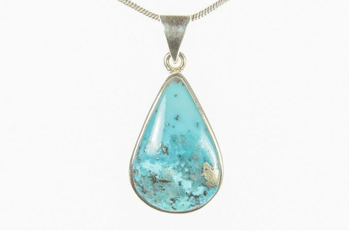 Persian Turquoise Pendant (Necklace) - Sterling Silver #279298